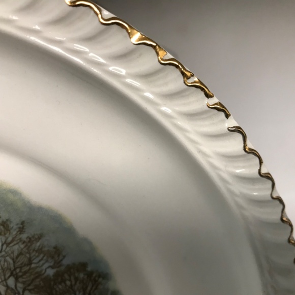 Vintage Harker Pottery Company Farmer’s Home Winter Plate - Picture 6 of 8